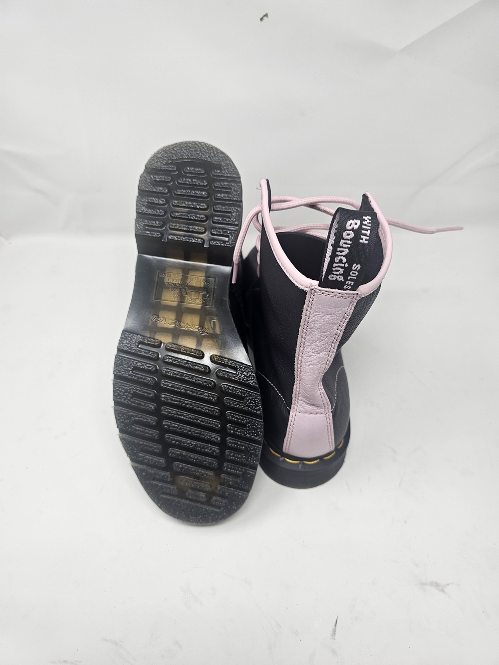 Dr. Martens-(WMNS) Dr. Martens 1460 Contrast Leather Lace Up Boots 'Black Pink. - Picture 8 of 12